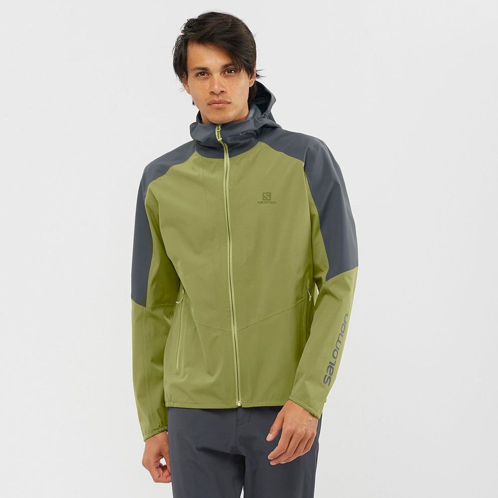 SALOMON OUTLINE Philippines - Men's Jackets - Olive | 059826-QOU